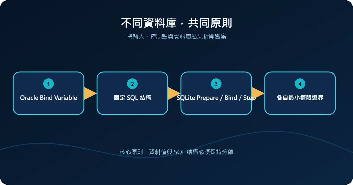 不同資料庫,共同原則技術流程圖